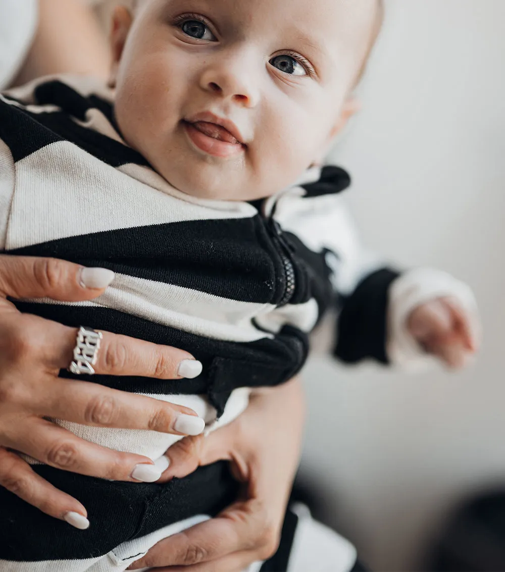 striped baby overall