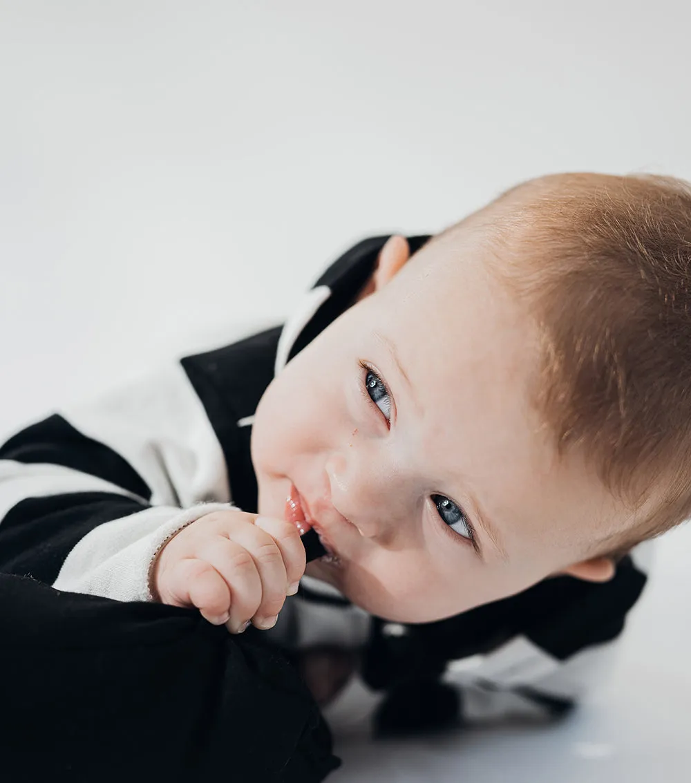 striped baby overall