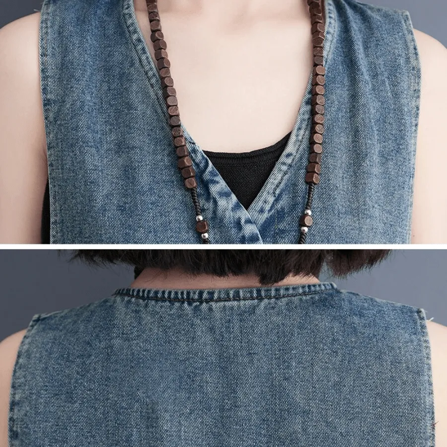 Sunday Ready Denim Overall Dress