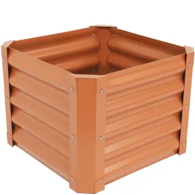 Sunnydaze 22" Square Steel Raised Garden Bed