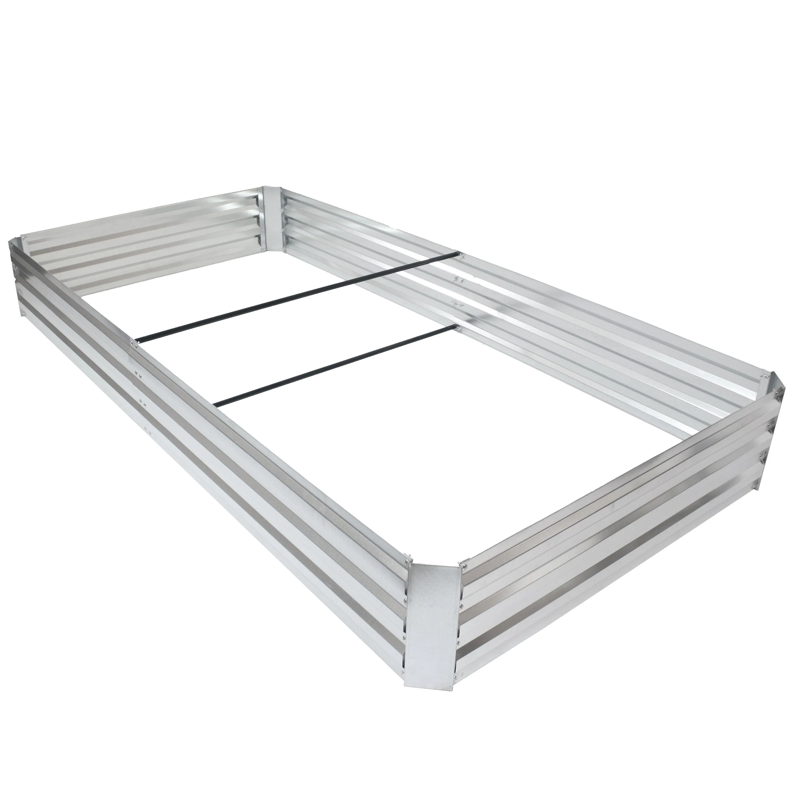 Sunnydaze Galvanized Steel Rectangle Raised Garden Bed