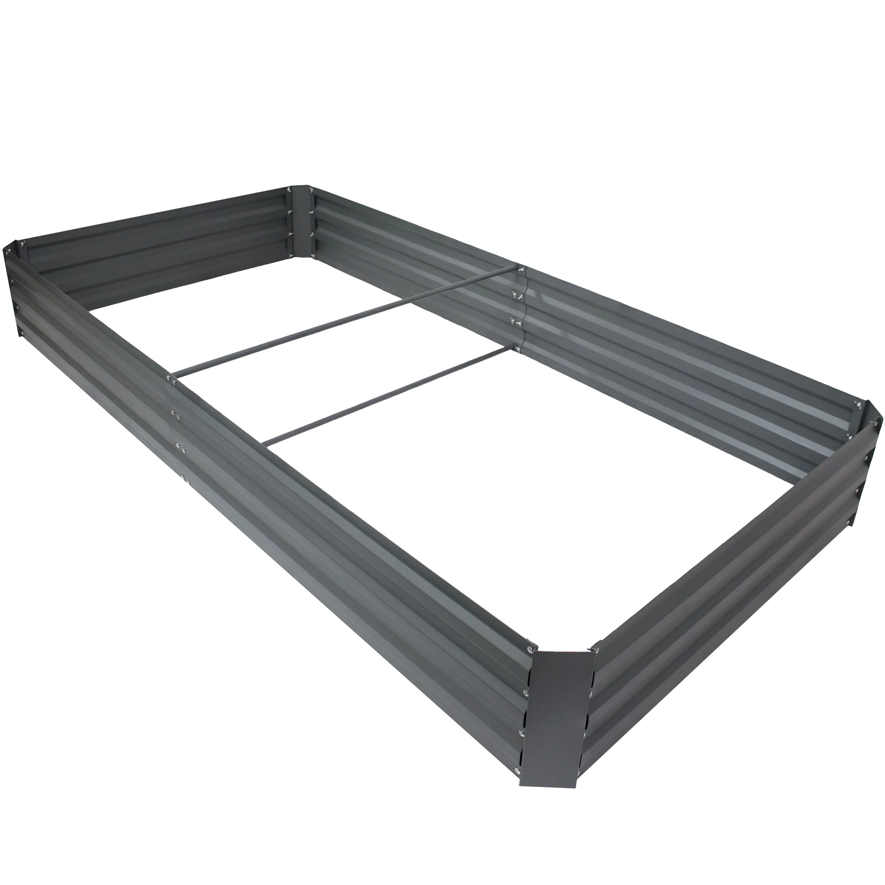 Sunnydaze Galvanized Steel Rectangle Raised Garden Bed