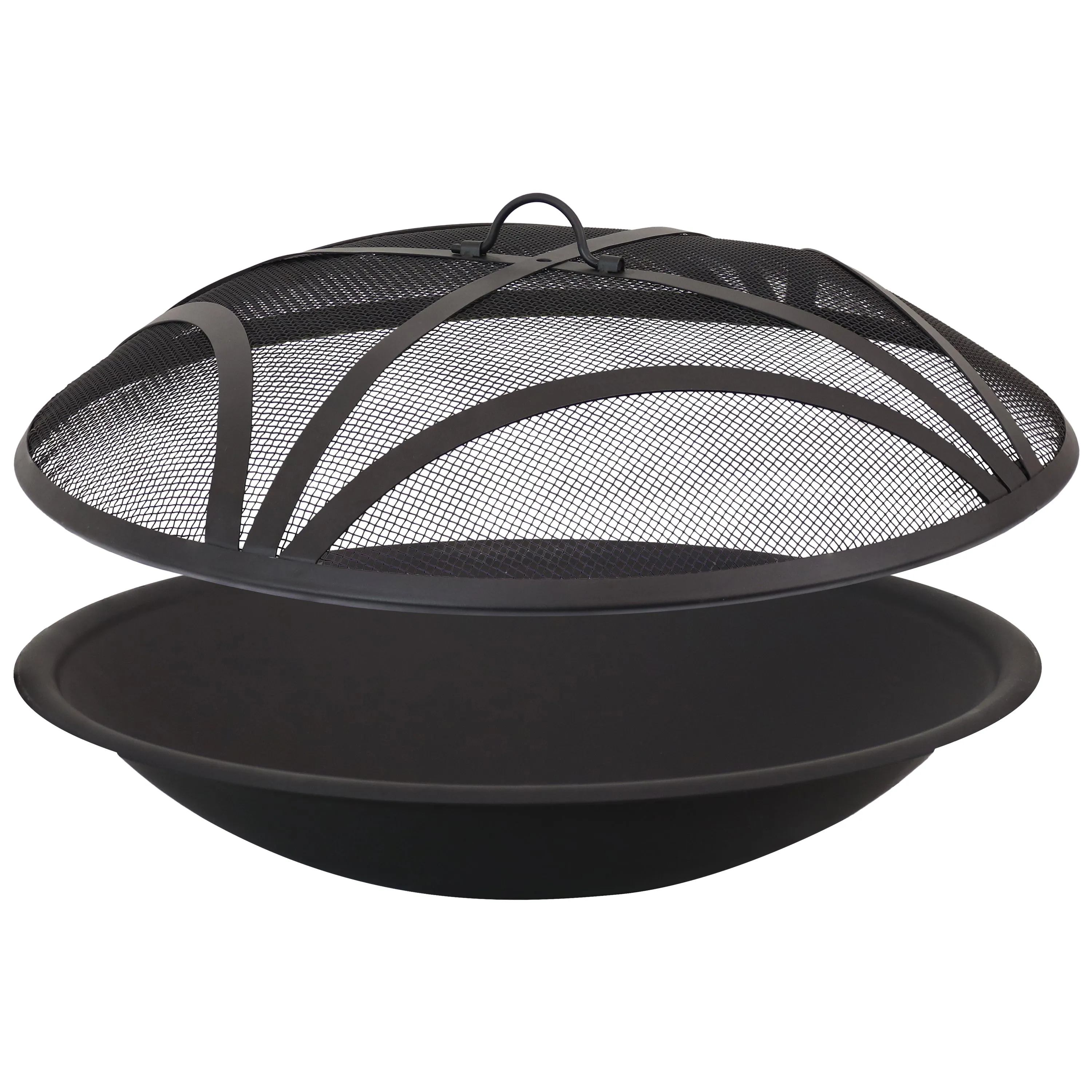 Sunnydaze Replacement Steel Fire Pit Bowl with Spark Screen