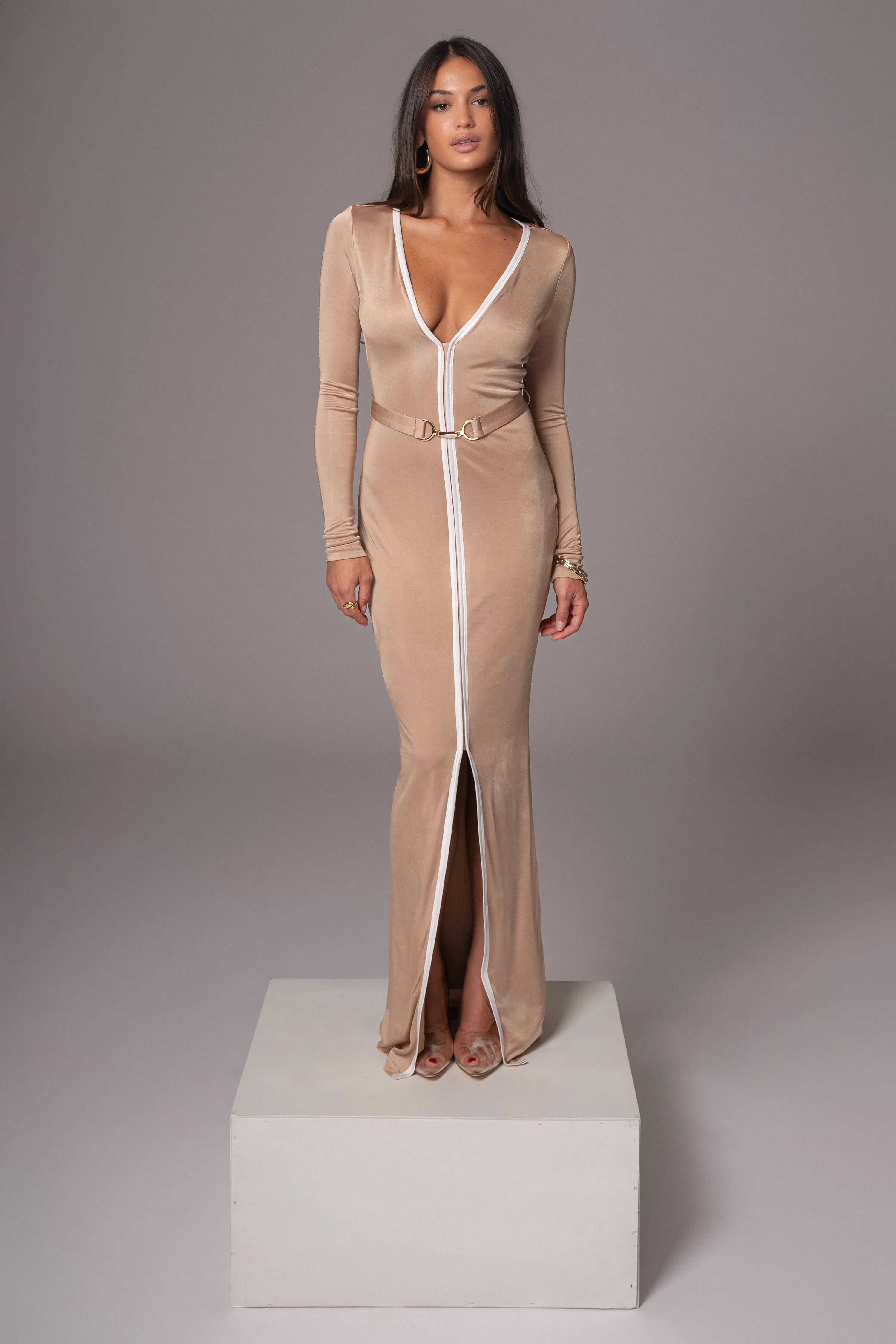 Tan Juki Maxi Dress