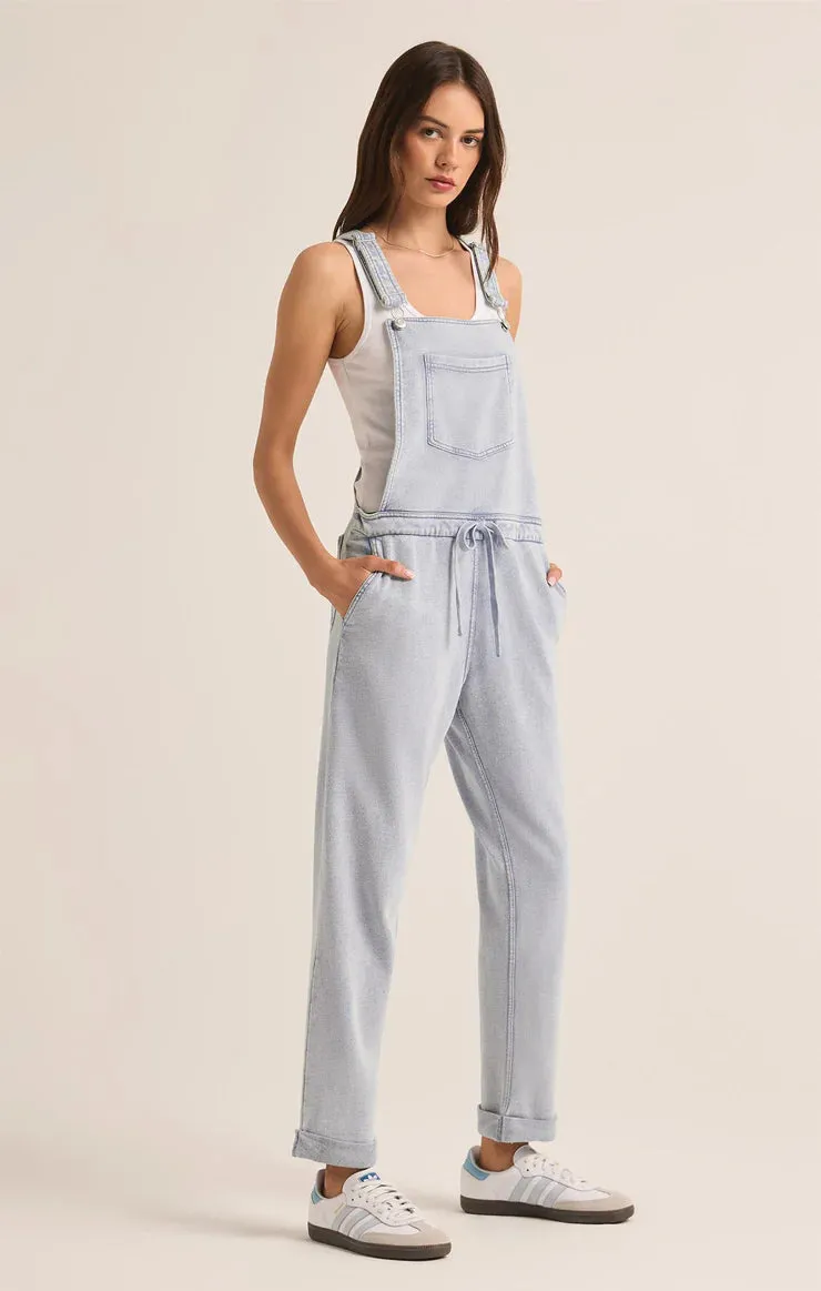 The Denim Knit Overall | Washed Indigo