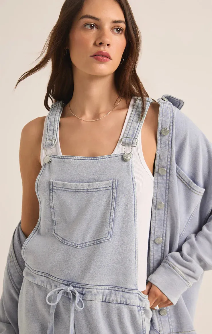 The Denim Knit Overall | Washed Indigo