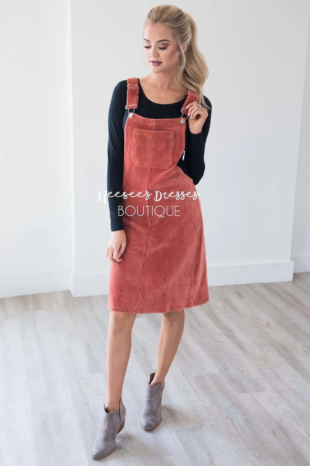 The Desta Corduroy Overall Dress