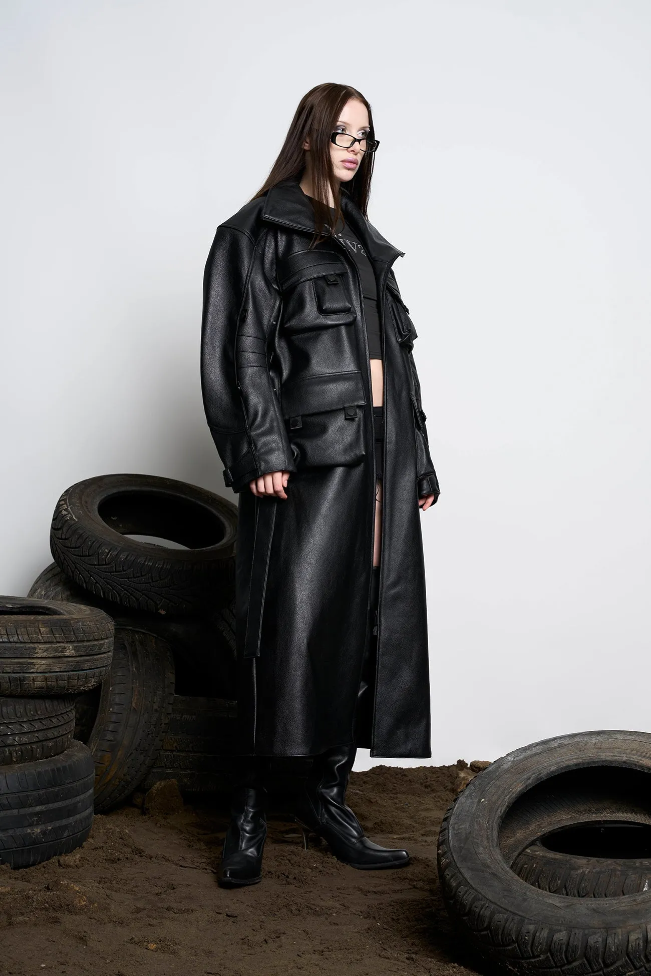 Undercover Leather Coat