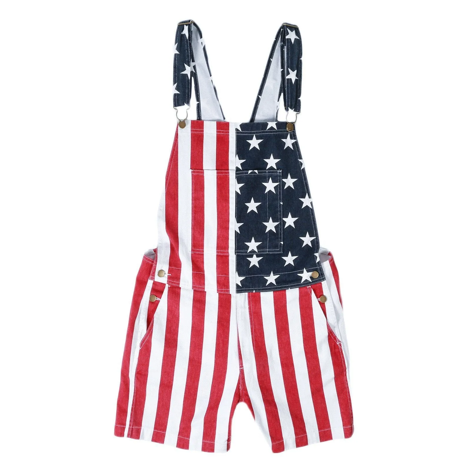 USA FLAG STAR 5'' INSEAM OVERALL