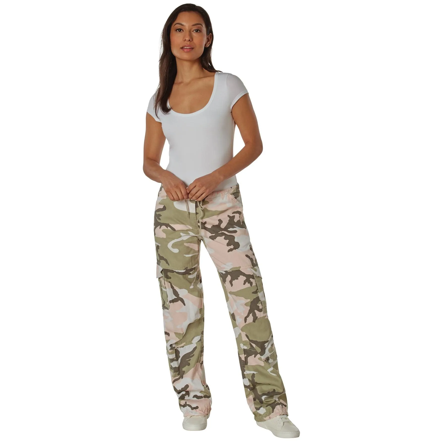 Women's Camo Vintage Paratrooper Fatigue Pants