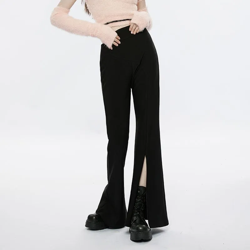 Women's Punk Split Flared Pants