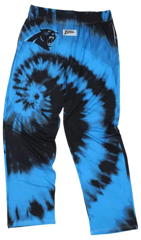 Zubaz Carolina Panthers Men's NFL Tie Dye Team Colors Lounge Pants, Blue