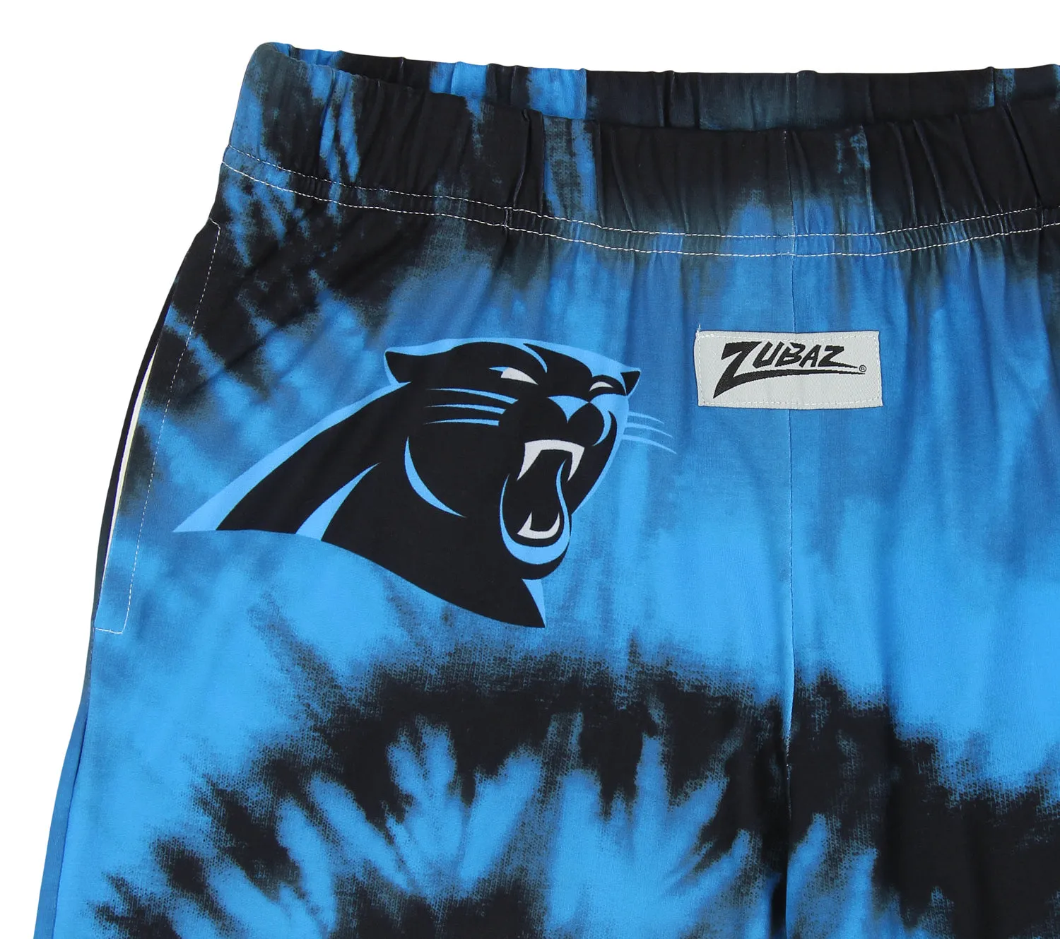 Zubaz Carolina Panthers Men's NFL Tie Dye Team Colors Lounge Pants, Blue